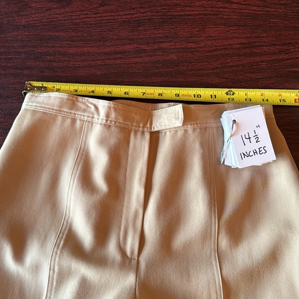 Austin Reed Women's Light Tan Worsted Wool Slacks - Picture 8 of 9